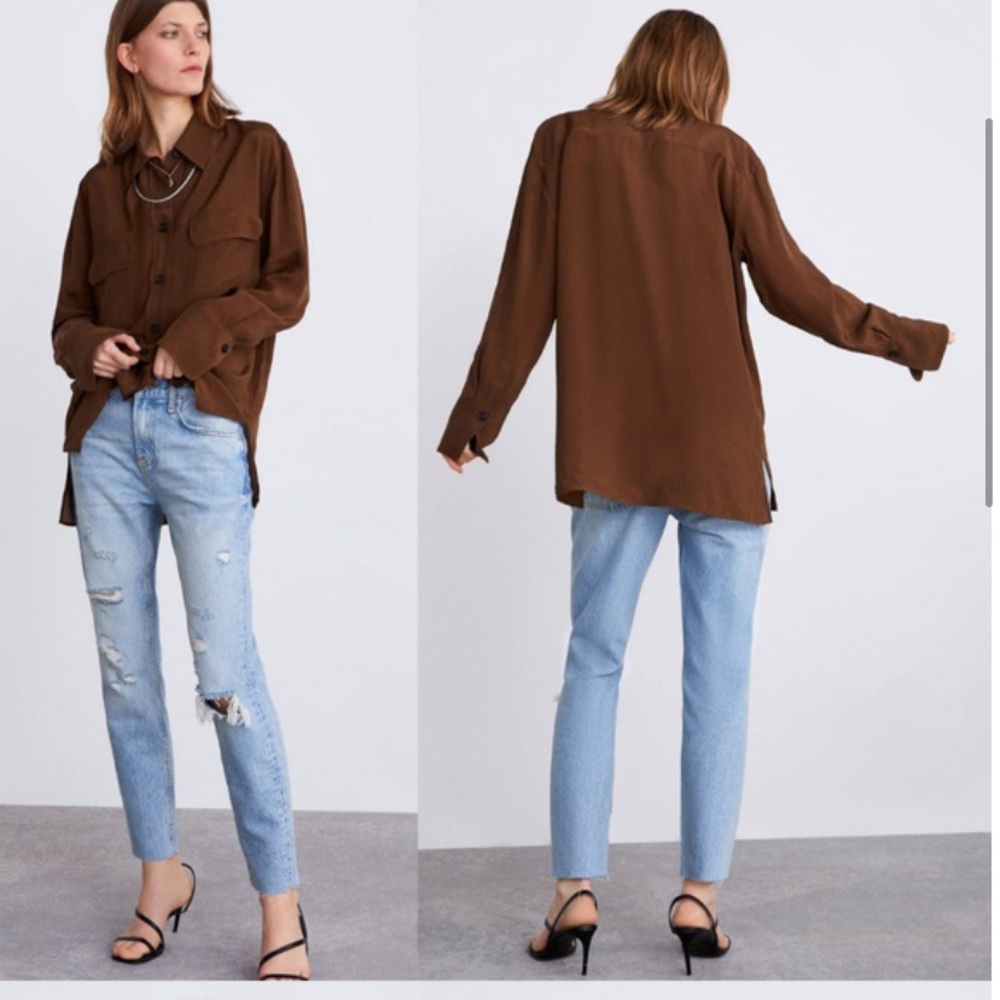 NWT Zara The Cigarette Denim in Sunrise Blue 💙